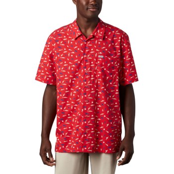 Columbia Muške Košulje - PFG Trollers Best Short Sleeve Crvene | UTJQ-63587
